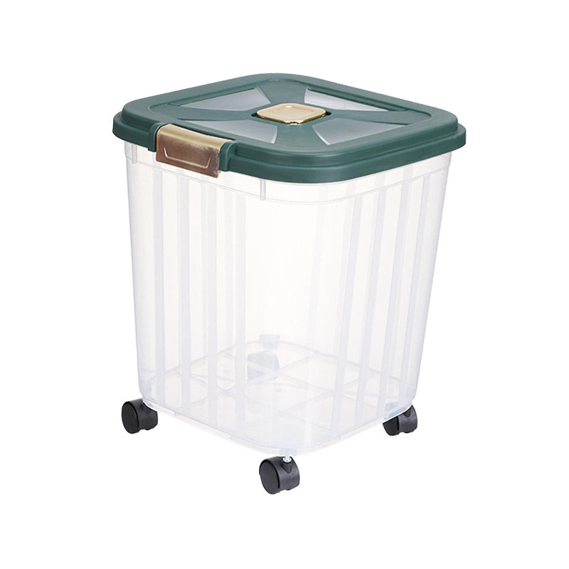 Dry Food Container Food Holder Bin With Caster For Cabinet Countertop Snacks Green 25kg