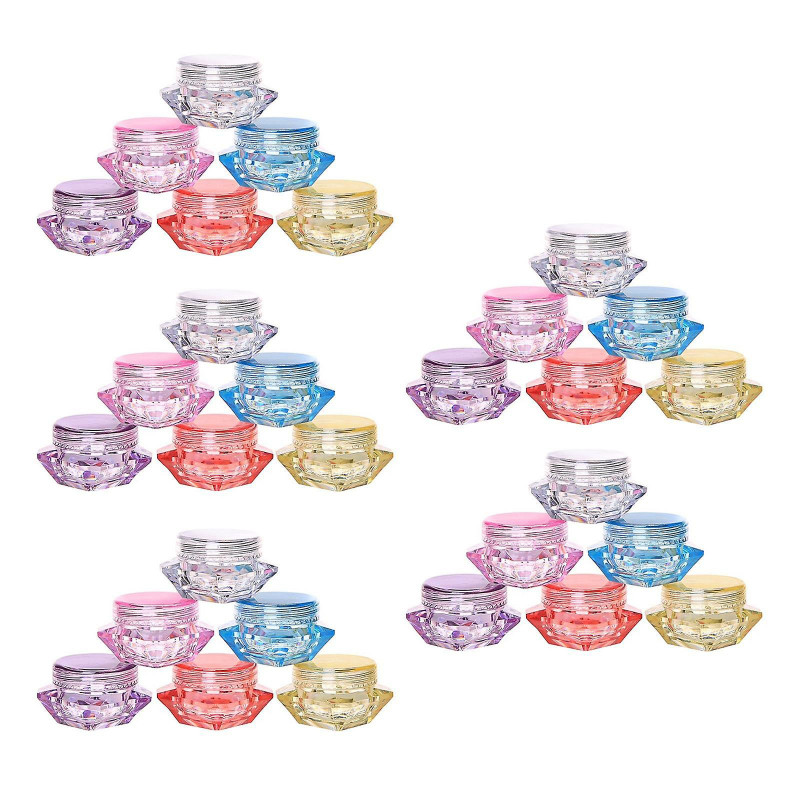 30x Empty Jar Container Lightweight Makeup Storage Jars Bottle Airtight Clear