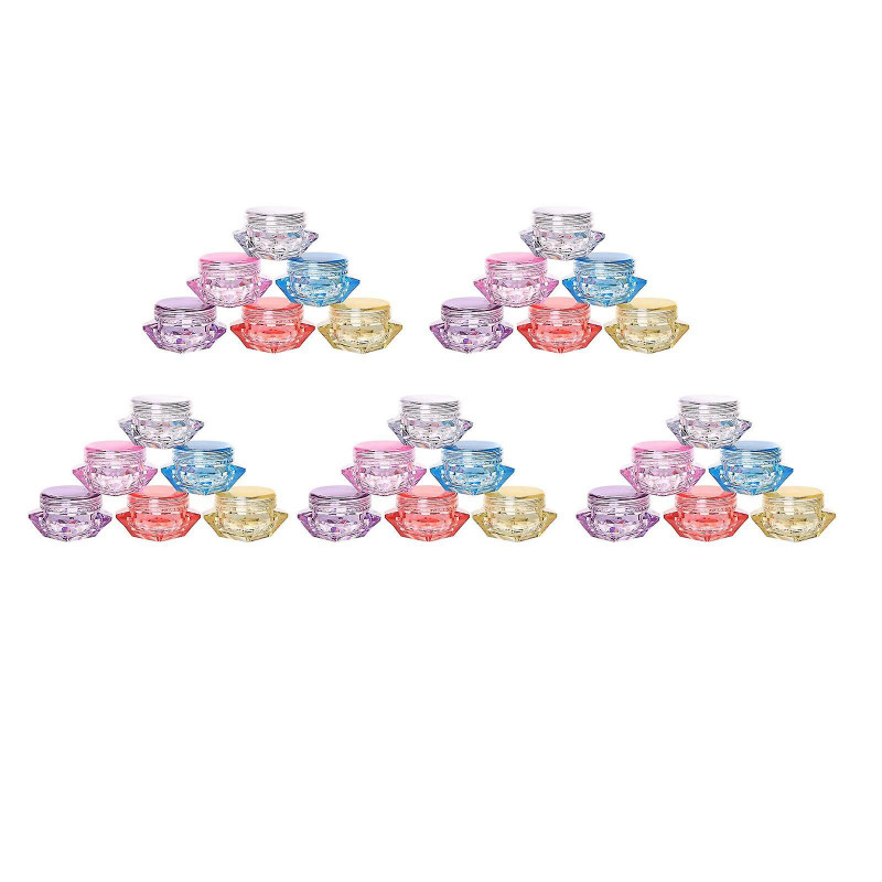 30x Empty Jar Container Lightweight Makeup Storage Jars Bottle Airtight Clear