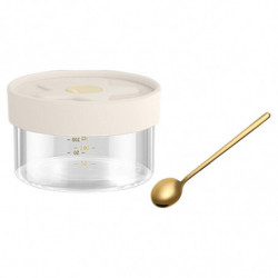 Glass Storage Jar Container With Scale Organization Jar For Sugar Coffee 100ml With Spoon Glass Storage Jar Container With Scale Organization Jar For Sugar Coffee 100ml With Spoon