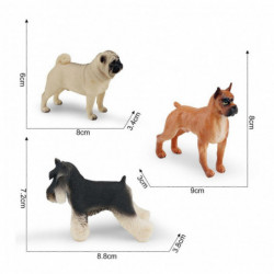 Simulated Animal Model Dog Figurine Good Detail Realistic Solid Husky Retriever Bulldog Cake Toppers School [...]