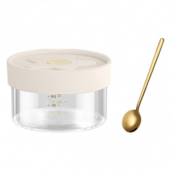 Glass Storage Jar Container With Scale Organization Jar For Sugar Coffee 100ml With Spoon Glass Storage Jar Container With Scale Organization Jar For Sugar Coffee 100ml With Spoon