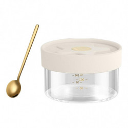 Glass Storage Jar Container With Scale Organization Jar For Sugar Coffee 100ml With Spoon Glass Storage Jar Container With Scale Organization Jar For Sugar Coffee 100ml With Spoon