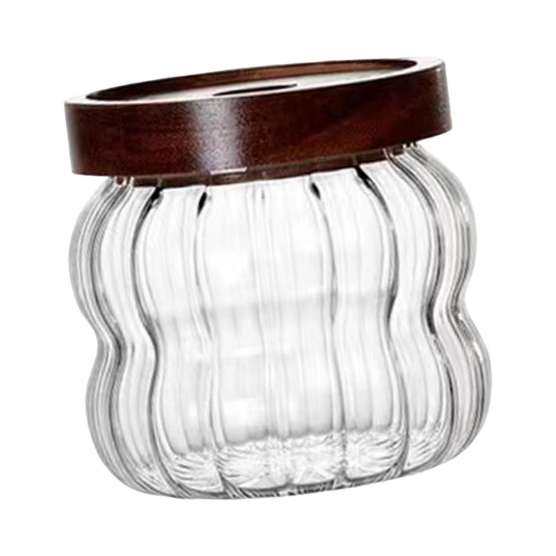Storage Jar With Airtight Lid Transparent Food Storage Canisters For Kitchen 340ml Vertical
