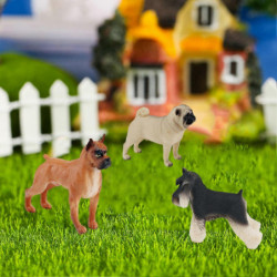 Simulated Animal Model Dog Figurine Good Detail Realistic Solid Husky Retriever Bulldog Cake Toppers School [...]