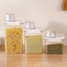 Transparent Grain Storage Box With Measuring Cup Durable Moisture-proof Sealing Cans For Cereal Mung Beans