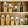Transparent Grain Storage Box With Measuring Cup Durable Moisture-proof Sealing Cans For Cereal Mung Beans