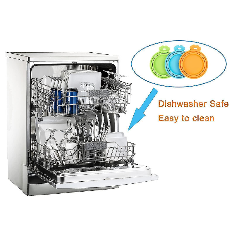 Pet Can Lids For Dog Food Tins, Universal Silicone Cat Food Can Covers For Tins, 1 Fit 3 Standard Size Cat Dog [...]