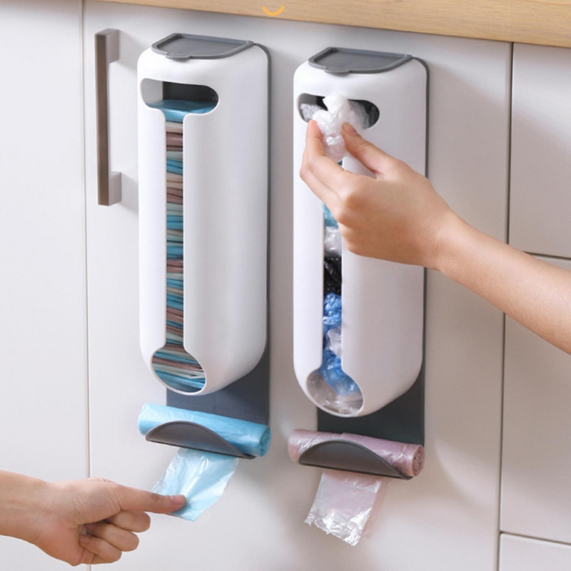 Wall Mount Plastic Bag Organizer Holder Easy Access No Drilling Self Adhesive Grocery Bags Saver Shopping Bag [...]