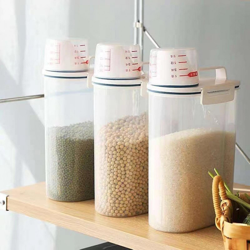 Household Miscellaneous Grain Storage Tank Portable Grain Sealed Storage Box For Kitchen Supplies