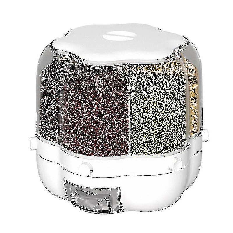 Separate Rice Bucket Rotating Grain Storage Box Household Insect-proof Moisture-proof Sealed Rice Storage Box-yvan