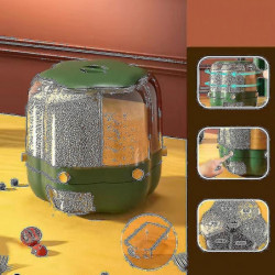 Separate Rice Bucket Rotating Grain Storage Box Household Insect-proof Moisture-proof Sealed Rice Storage Box-yvan Separate Rice Bucket Rotating Grain Storage Box Household Insect-proof Moisture-proof Sealed Rice Storage Box-yvan