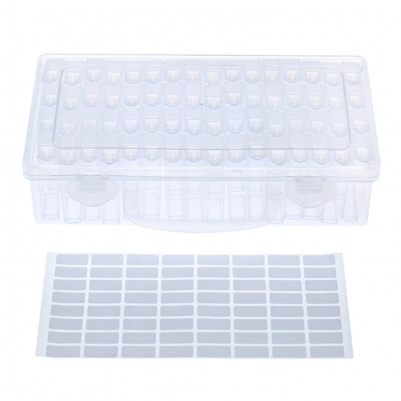 Clear Plastic Diamond Storage Box With Handle