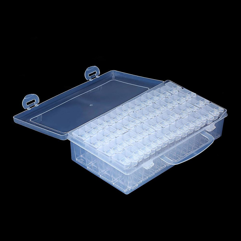 Clear Plastic Diamond Storage Box With Handle