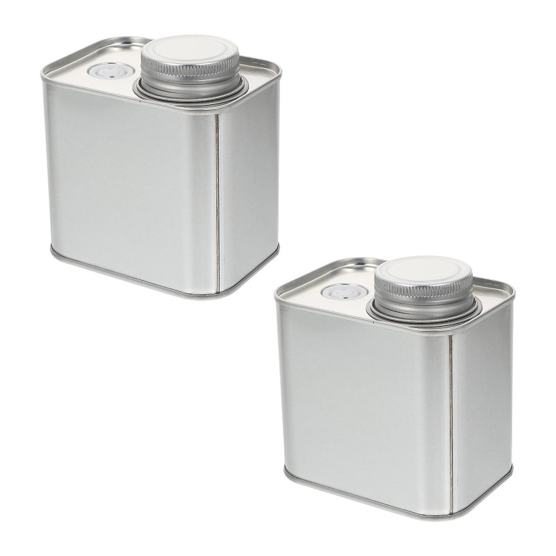 2 Pcs Coffee Airtight Container Metal Tea Storage Can Metal Tea Tins Metal Tin Container Tinplate Coffee Tins