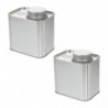2 Pcs Coffee Airtight Container Metal Tea Storage Can Metal Tea Tins Metal Tin Container Tinplate Coffee Tins
