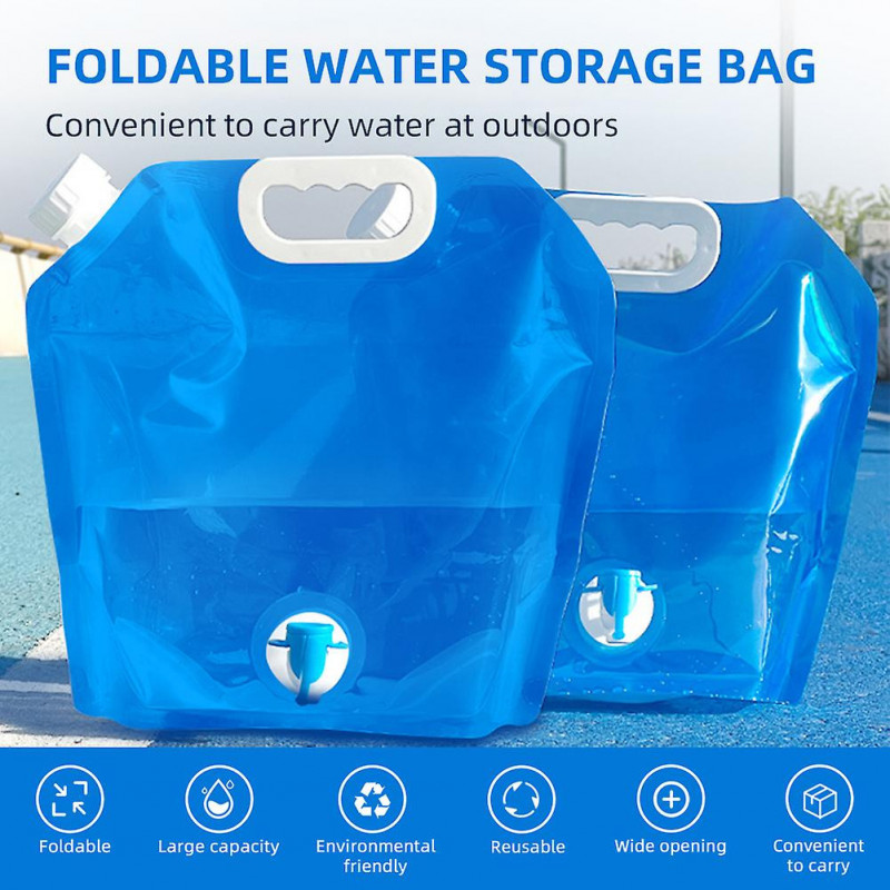 Water Storage Bag Foldable Bag 2 Pcs 10l Large Capacity With Food Grade