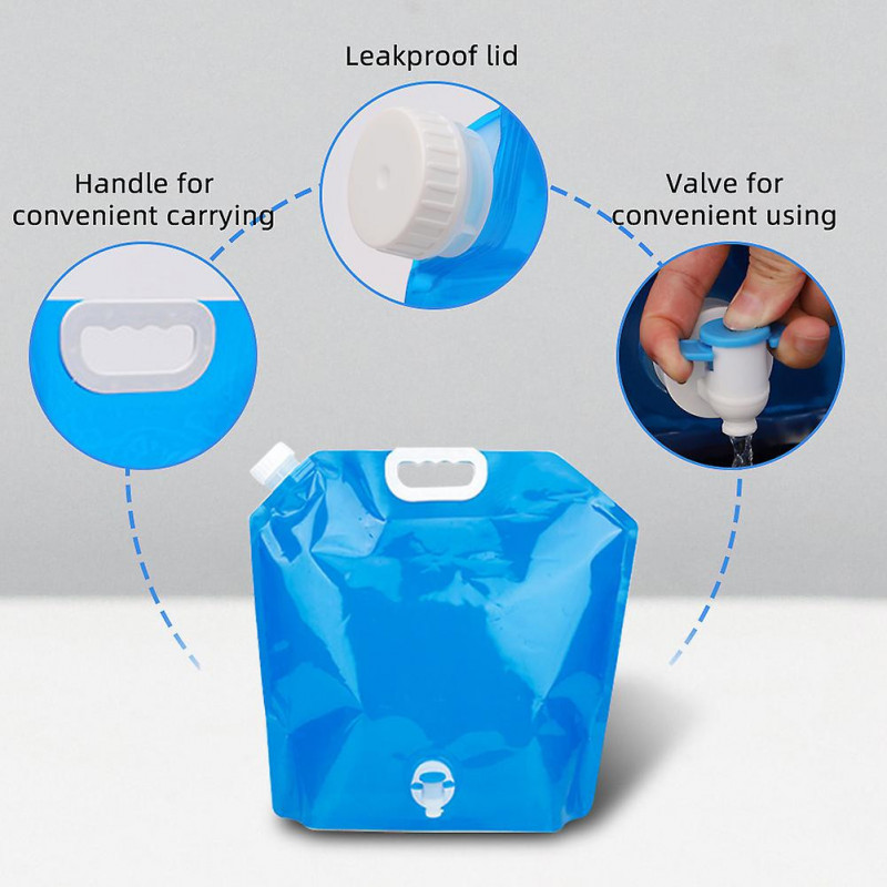 Water Storage Bag Foldable Bag 2 Pcs 10l Large Capacity With Food Grade