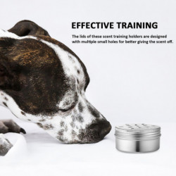 1 Set Training Dog Scent Holders Storage Cans Dog Scent Training Containers with Magnetic Dots 1 Set Training Dog Scent Holders Storage Cans Dog Scent Training Containers with Magnetic Dots