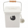 1 Set of Cat Food Bucket Household Dog Food Box Convenient Cat Snack Bucket Dog Snack Bin with Scoop White