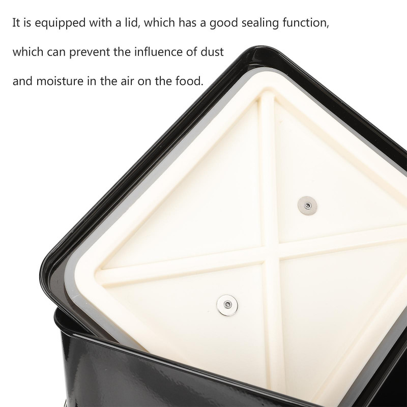 1 Set of Cat Food Bucket Household Dog Food Box Convenient Cat Snack Bucket Dog Snack Bin with Scoop Black