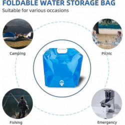 Water Storage Bag Foldable Bag 10l Large Capacity With Valve Food Grade Portable No Leakage For Camp Water Storage Bag Foldable Bag 10l Large Capacity With Valve Food Grade Portable No Leakage For Camp