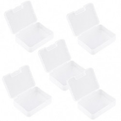 5pcs Storage Box Small Lightweight Portable Plastic Transparent Storage Box Stationery Box Packaging Box 5pcs Storage Box Small Lightweight Portable Plastic Transparent Storage Box Stationery Box Packaging Box