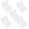 5pcs Storage Box Small Lightweight Portable Plastic Transparent Storage Box Stationery Box Packaging Box