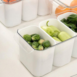 Multi-cells Storage Box With Sealed Lid 3 Inner Bins Portable Desktop Sundries Food Snack Organizer Multi-cells Storage Box With Sealed Lid 3 Inner Bins Portable Desktop Sundries Food Snack Organizer