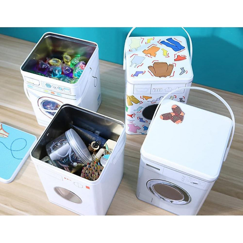 Washing Powder Box Storage with Handle, Dry Food Rice Flour Detergent Food Container Dog Foodstyle 1