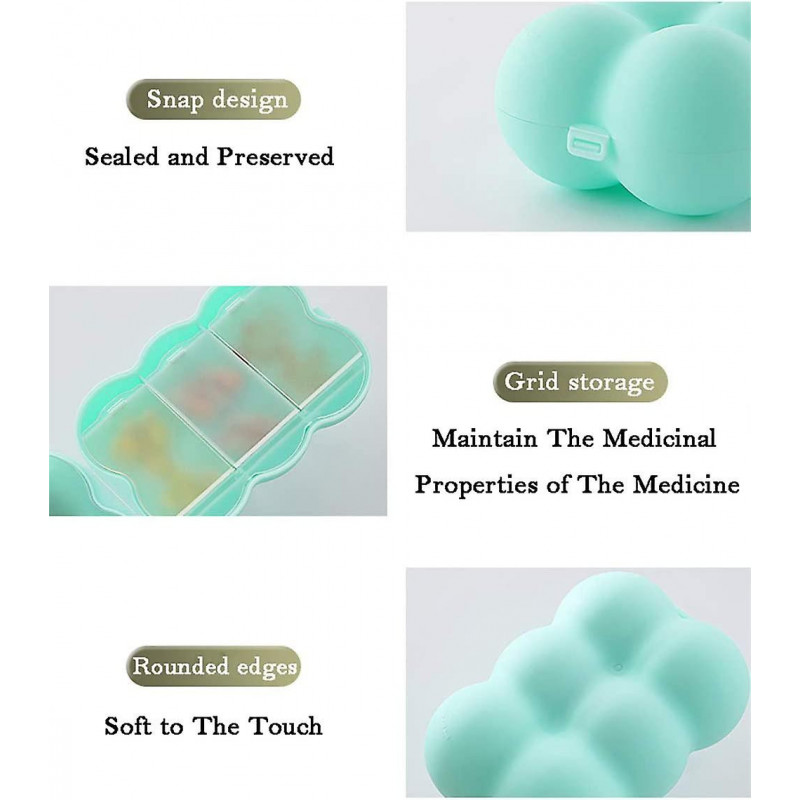 3 Piece Portable Travel Medication Planning Containers (Random Colors)