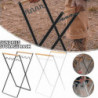 Iron Rubbish Bag Shelf Foldable Portable Rubbish Bag Holder For Outdoor Camping