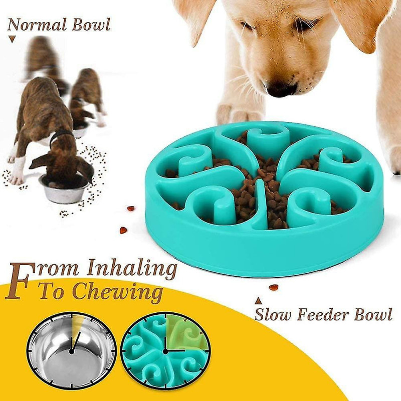 Slow Bowl Slow Feeder Dog Bowls Anti Choking Fun Feeder Slow Dog Food Dish Interactive Bloat Stop Dog Bowl Puzzle [...]