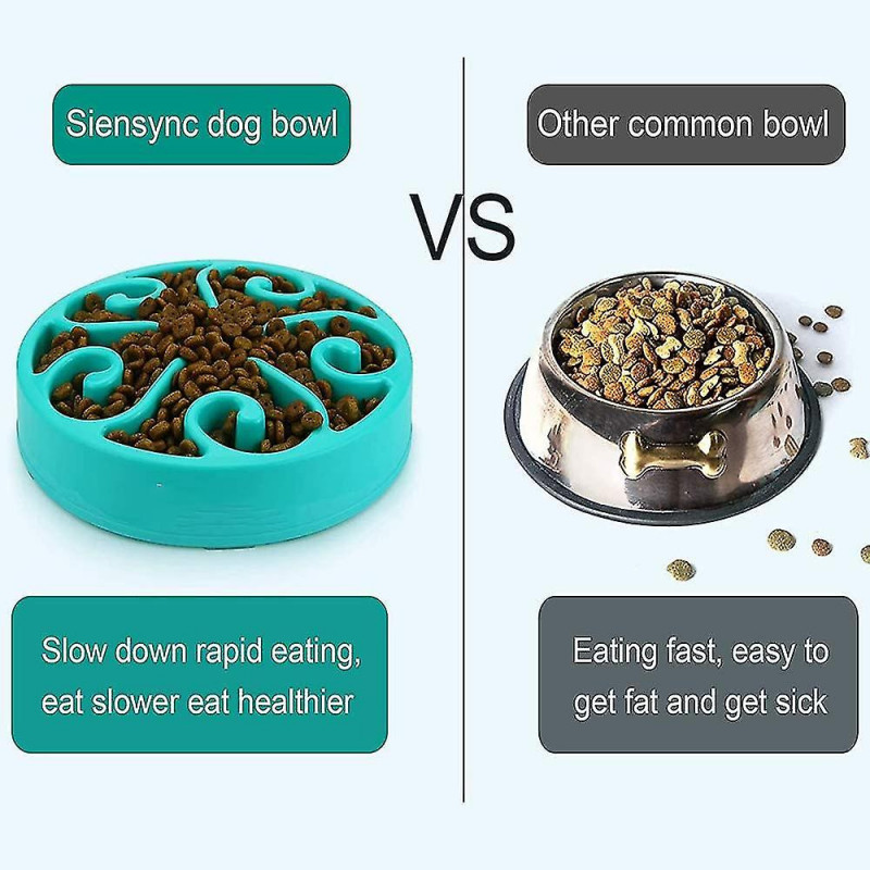Slow Bowl Slow Feeder Dog Bowls Anti Choking Fun Feeder Slow Dog Food Dish Interactive Bloat Stop Dog Bowl Puzzle [...]