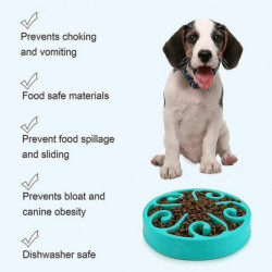 Slow Bowl Slow Feeder Dog Bowls Anti Choking Fun Feeder Slow Dog Food Dish Interactive Bloat Stop Dog Bowl Puzzle [...]