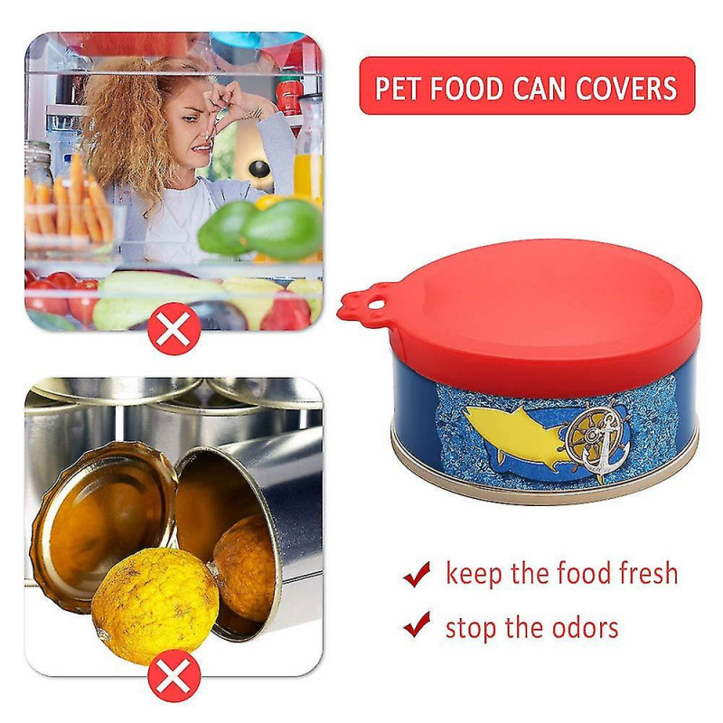 Pack Of 6 Silicone Lids For Can, Food Silicone Lid For Cat Dog Food Can, Silicone Cover For Pet Food Cans