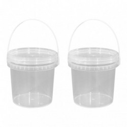 2pcs seau de stockage rond seau alimentaire portable seau de stockage de crème glacée seau avec poignée 2pcs seau de stockage rond seau alimentaire portable seau de stockage de crème glacée seau avec poignée