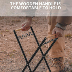 Iron Rubbish Bag Shelf Foldable Portable Rubbish Bag Holder For Outdoor Camping