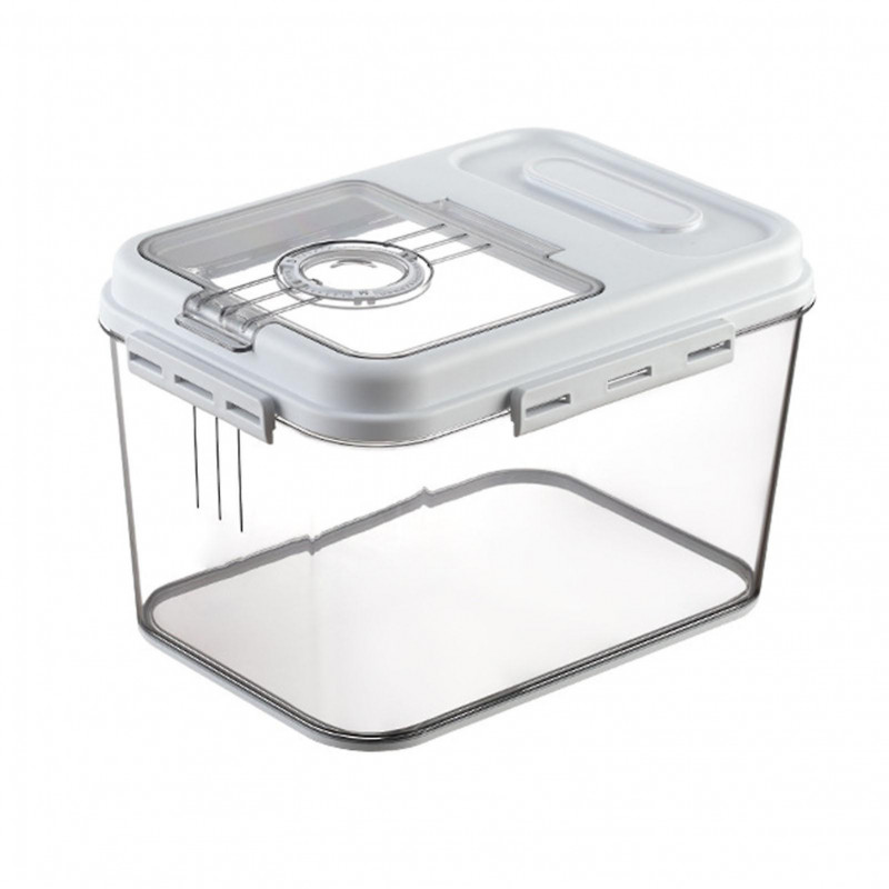 Rice Container Bucket 7500g Plastic Sealed Rice Dispenser Bin With Magnetic Lid For Kitchen Dry Food Pet Food Storage