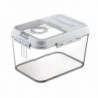 Rice Container Bucket 7500g Plastic Sealed Rice Dispenser Bin With Magnetic Lid For Kitchen Dry Food Pet Food Storage
