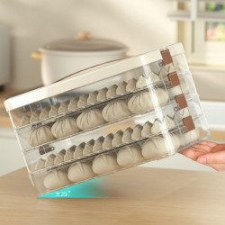 Dumpling Storage Box Large Capacity Multi Layer Transparent Plastic Airtight Food Container Kitchen Supplies Dumpling Storage Box Large Capacity Multi Layer Transparent Plastic Airtight Food Container Kitchen Supplies