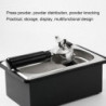 Coffee Knock Box Rubber Coffee Box With Removable Stainless Steel Ground Container For Cafe Bar