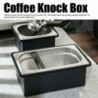 Coffee Knock Box Rubber Coffee Box With Removable Stainless Steel Ground Container For Cafe Bar