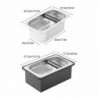 Coffee Knock Box Rubber Coffee Box With Removable Stainless Steel Ground Container For Cafe Bar