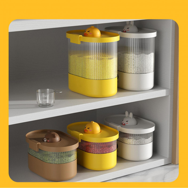 Rice Bucket Damp Proof Sealing Thickened Pp Pet Grain Storage Tank For Home Flour Dog Food