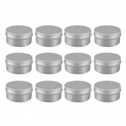 Pack de 12 boîtes de 80 ml conteneurs thé en aluminium boîte baume à lèvres boîte de rangement bocal conteneurs [...]