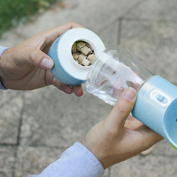 Pet Food Water Bottle Multifunctional Portable Pet Water Bottle with Food Container for Walking Hiking Travel [...]