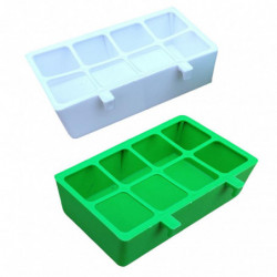 2pcs Bird Feeder Bird Cage Food Box Container Anti-spill Food Box (White, Green) 2pcs Bird Feeder Bird Cage Food Box Container Anti-spill Food Box (White, Green)