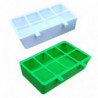 2pcs Bird Feeder Bird Cage Food Box Container Anti-spill Food Box (White, Green) 2pcs Bird Feeder Bird Cage Food Box Container Anti-spill Food Box (White, Green)