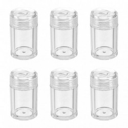6 Pcs Travel Container Refillable Powder Bottle Makeup Loose Powder Box Small Powder Container 6 Pcs Travel Container Refillable Powder Bottle Makeup Loose Powder Box Small Powder Container